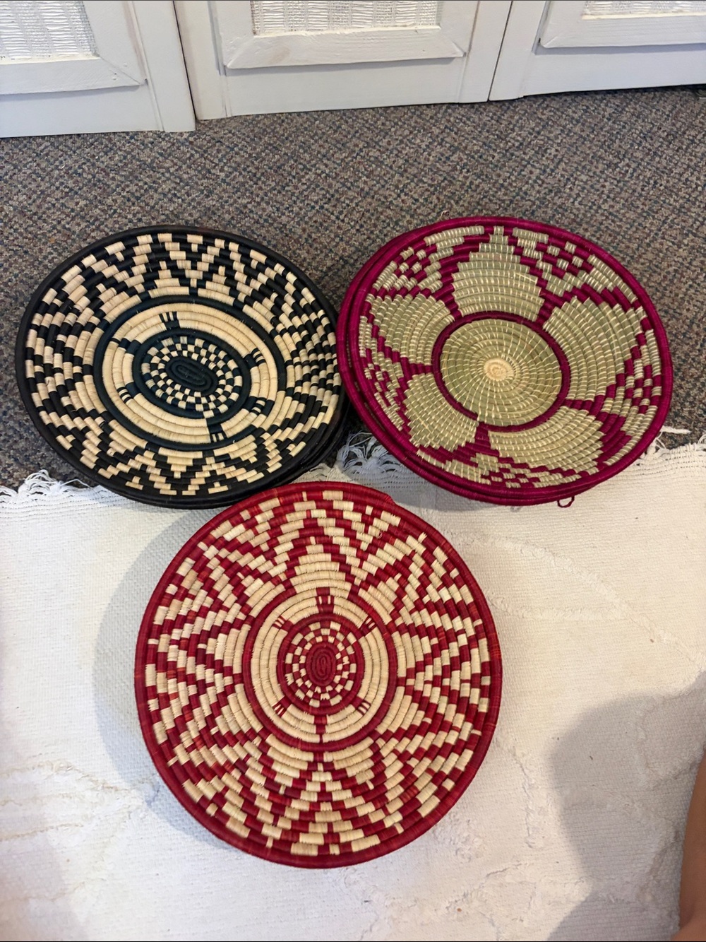 Handmade African Baskets variety of colors and sizes